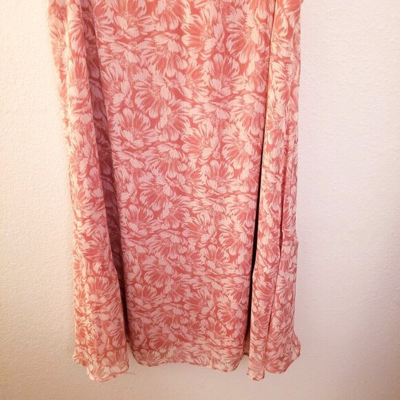 Charles Henry V Neck Pink Floral Printed Flutter HemDress Size 4-5/Small EUC - Picture 3 of 8